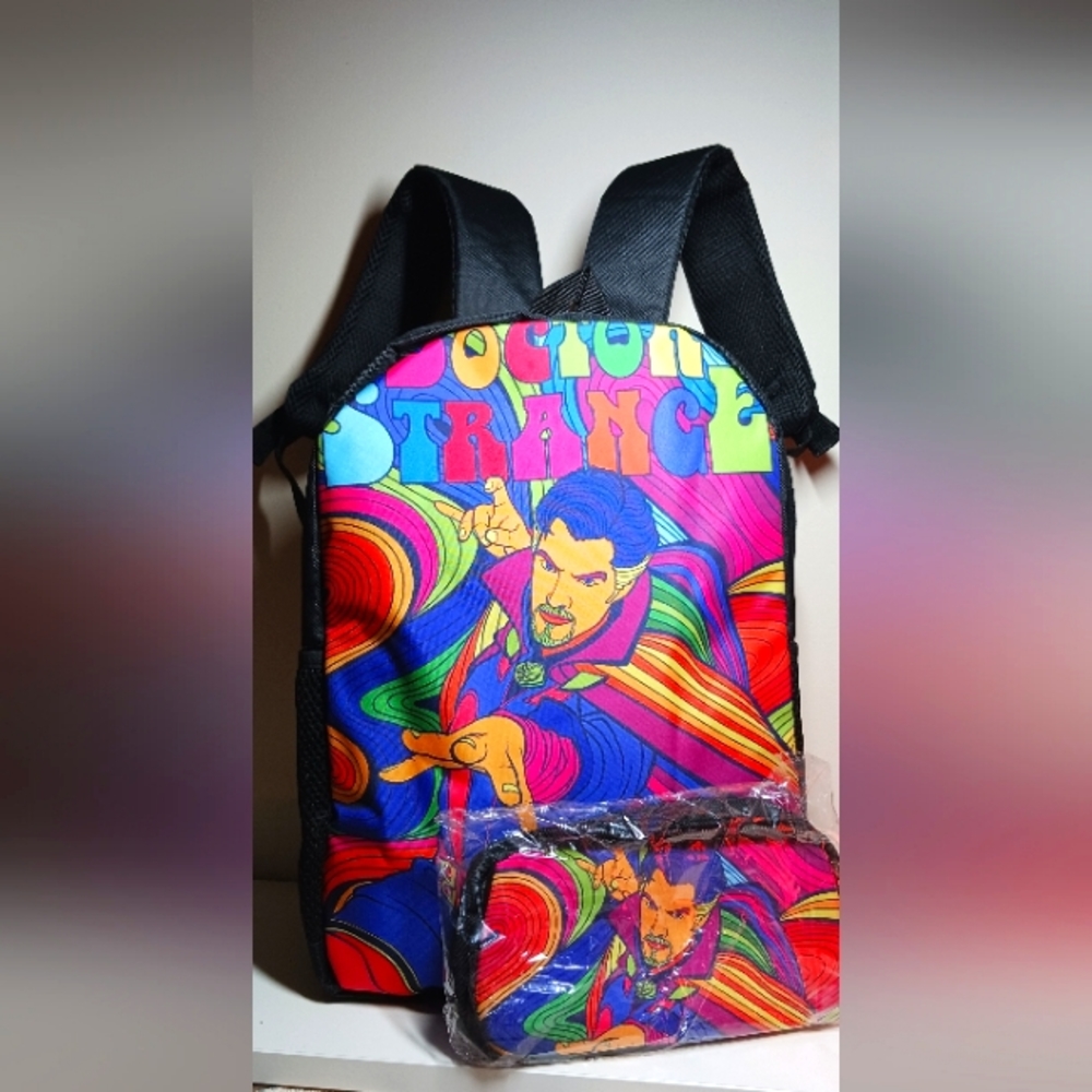 Disney Marvel Comics Doctor Strange Backpack With Pencil Bag Case